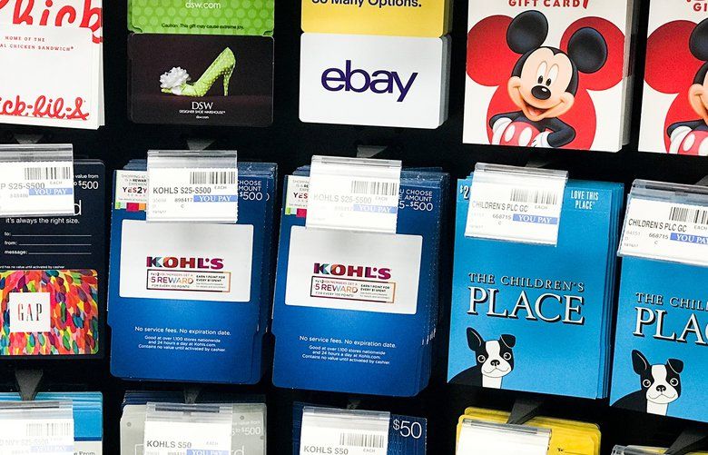 For the 13th year in a row, gift cards are the most popular items on wish lists, requested by 59 percent of those surveyed by the National Retail Federation. (Dreamstime/TNS) 1501643 1501643