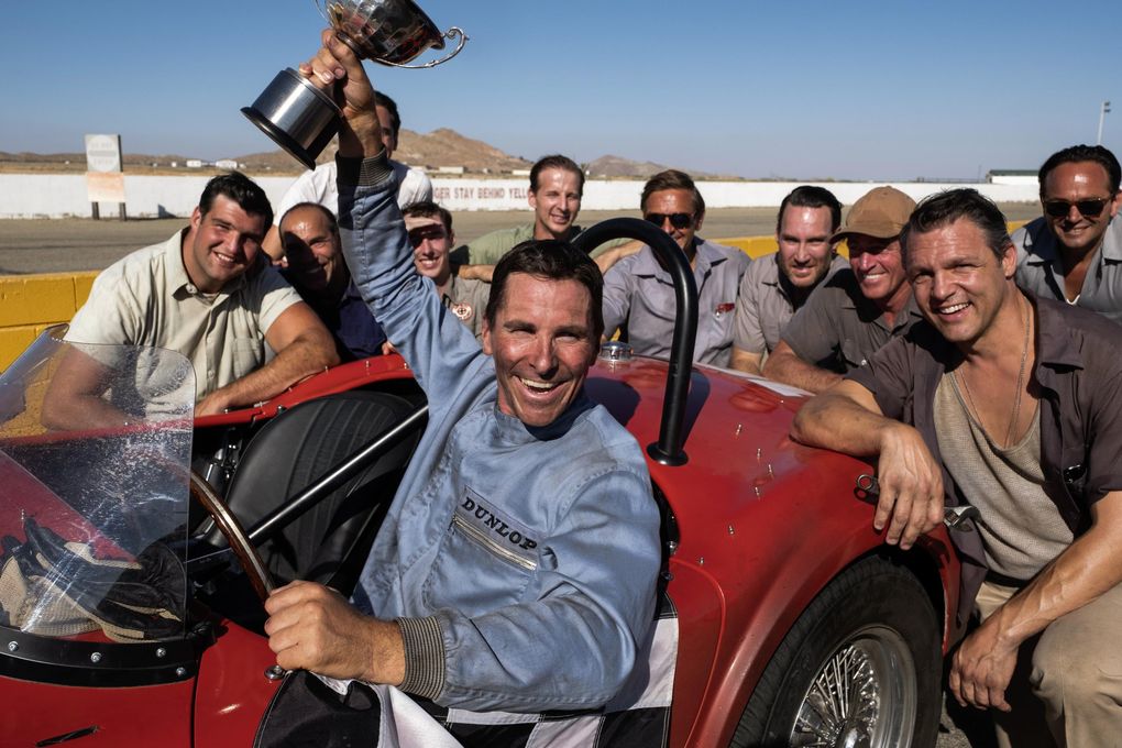 Christian Bale in “Ford v. Ferrari.” (Merrick Morton / 20th Century Fox)