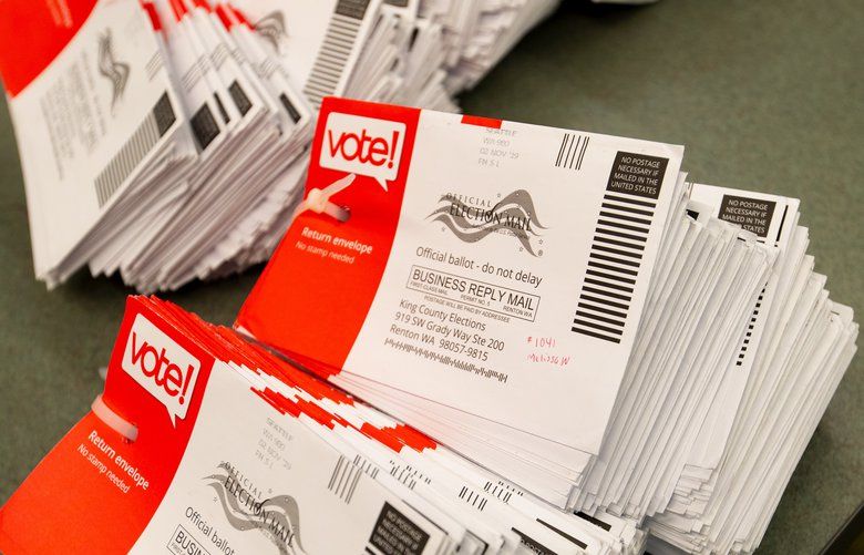Ballots wait to be sorted, opened and counted at the King County Elections headquarters in Renton on Tuesday morning November 5th, 2019.  211993
