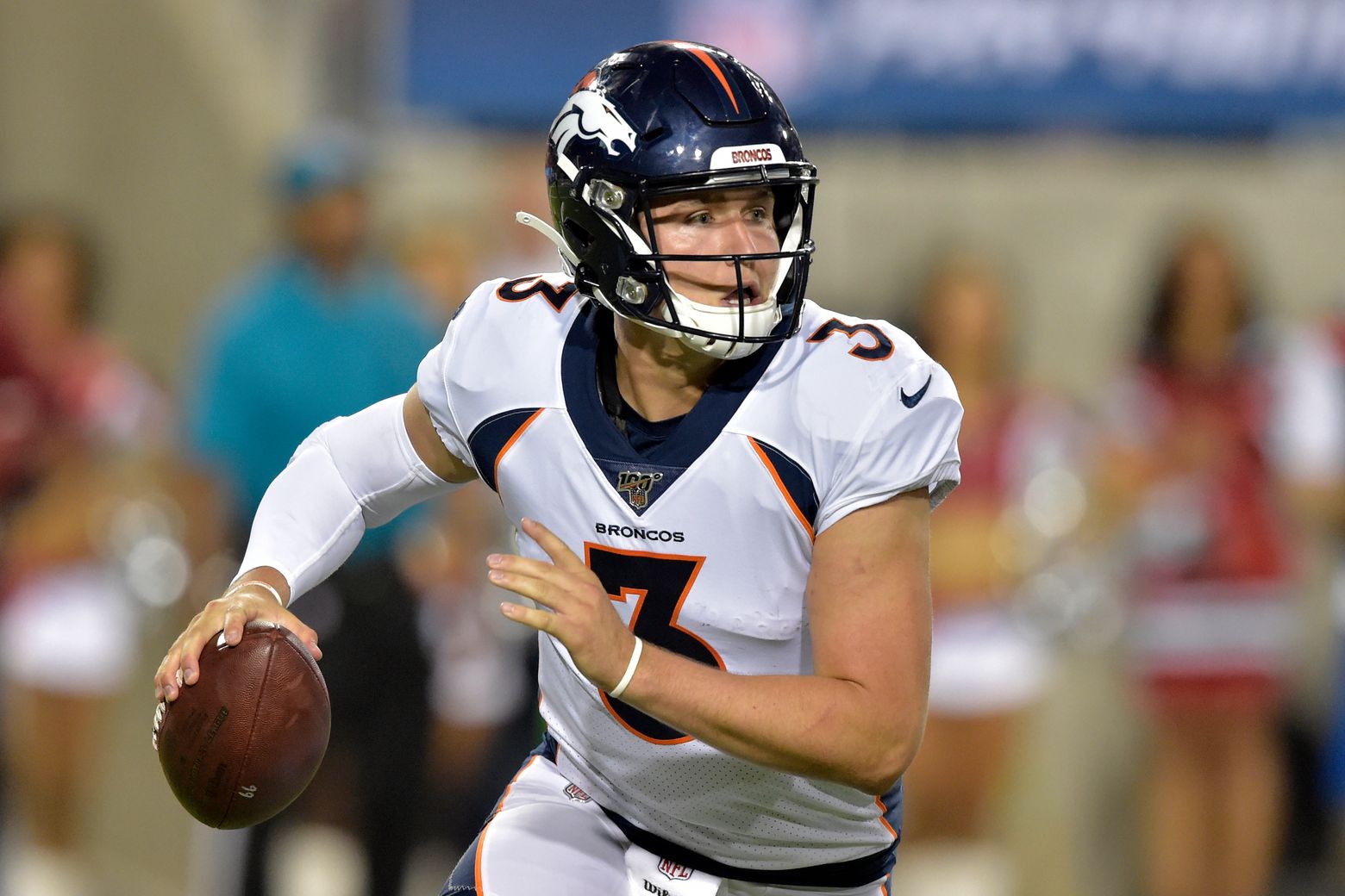 Drew Lock Denver Broncos Youth Legend Olive Salute to Service