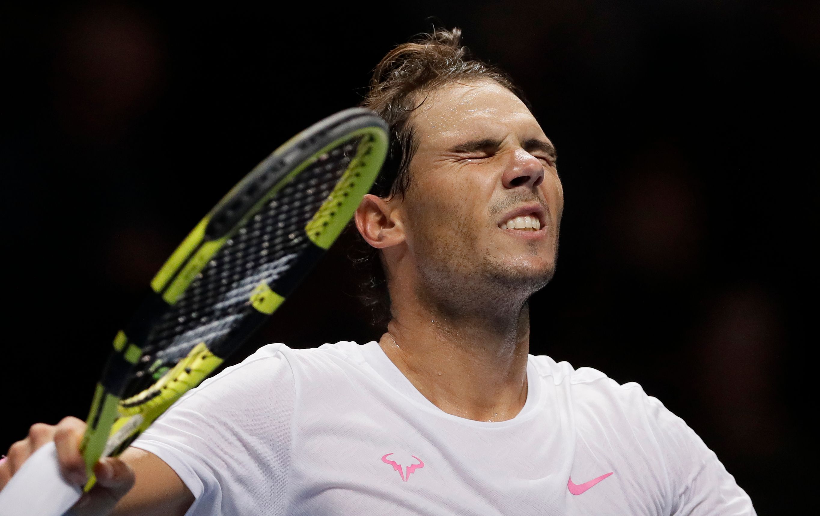 Nadal saves match point v Medvedev for 1st win at ATP Finals The Seattle Times