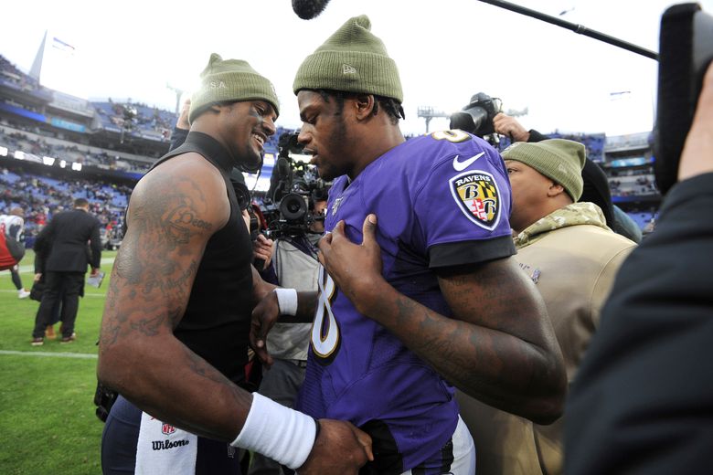 Texans QB Deshaun Watson gives Ravens' Lamar Jackson 'MVP' jersey