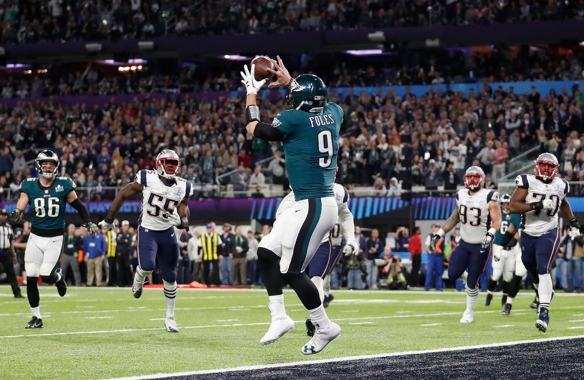 All 43 of Nick Foles' passes and his 1 catch in Super Bowl 52