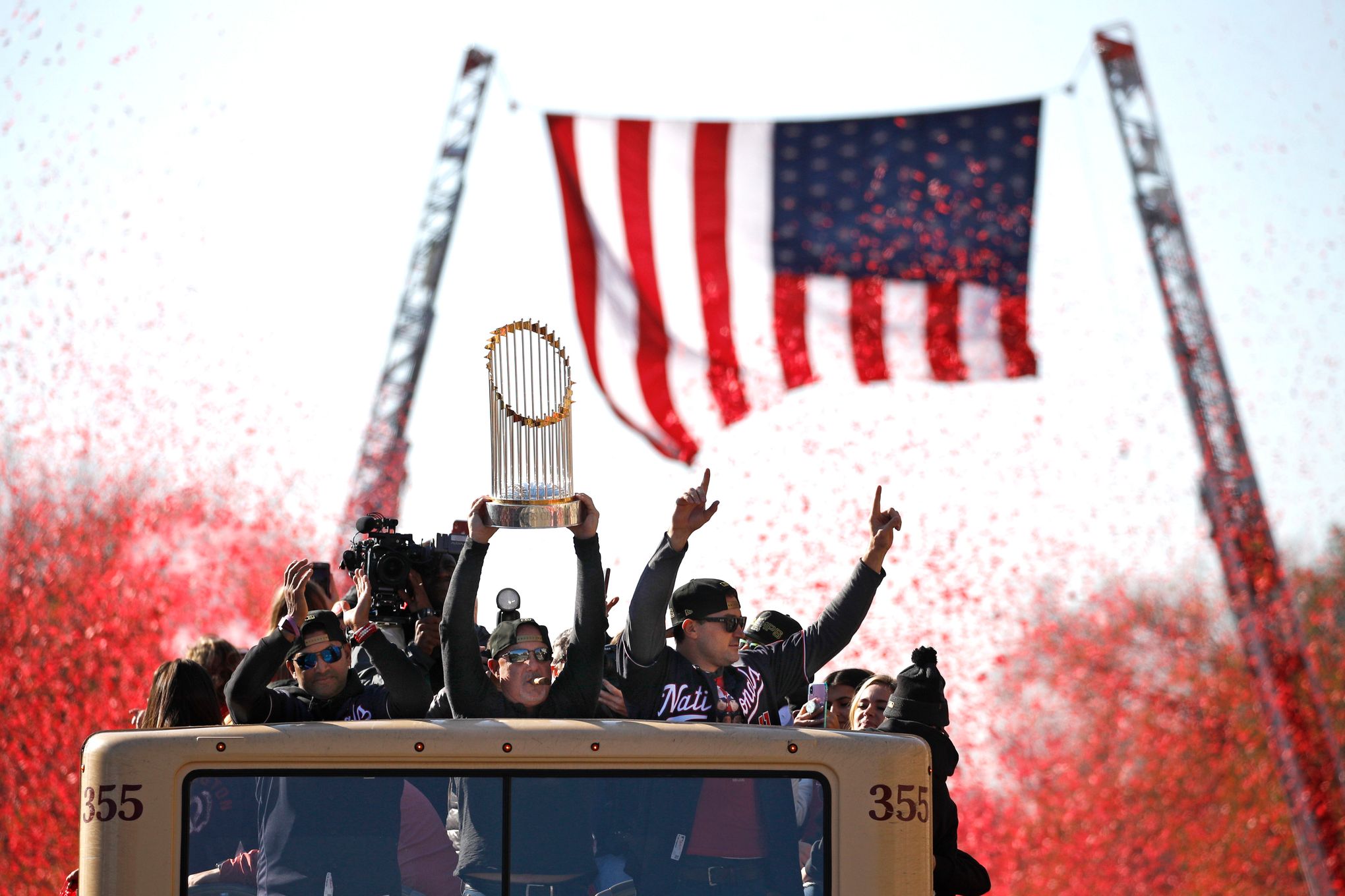 Washington Nationals Fans at the Parade in Washington DC Editorial