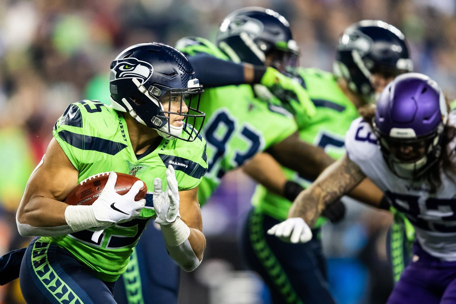 Not your typical 1st NFL carry for Seahawks' Homer