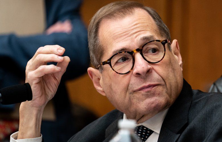 FILE — Jerry Nadler (D-N.Y.) chairs a House Judiciary Committee mark-up hearing, on Capitol Hill in Washington, Sept. 10, 2019. In a Nov. 29, letter, Nadler asked President Donald Trump whether he intends to mount a defense during the committee’s consideration of impeachment articles, setting a deadline of next Friday for an answer. (Erin Schaff/The New York Times)  XNYT127 XNYT127