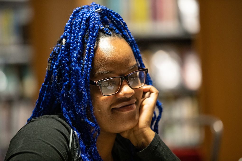 Tayonna Gault recently got a job at a preschool and plans to attend beauty school and start her own business. Lauren Ross, her coach through the Treehouse Launch Success program, is helping her with some of the logistical challenges. (Andy Bao / The Seattle Times)