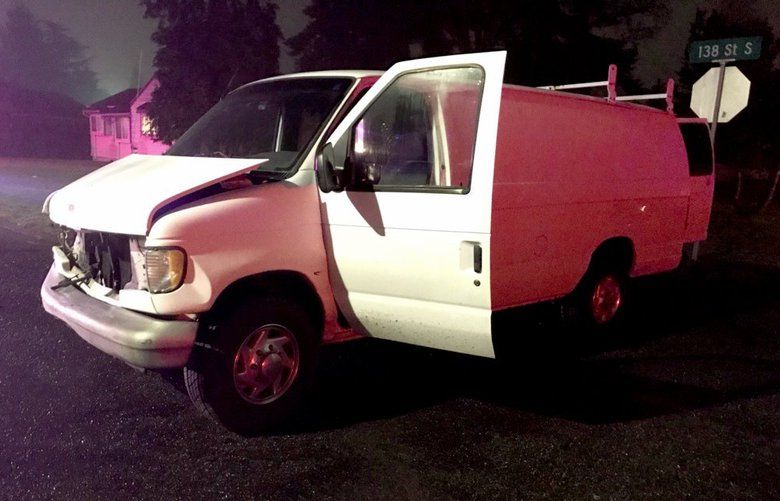 Deputies trying to identify driver responsible for fatal hit & run collision in Parkland
– – – – – – – – – – – – –
At 8:56 p.m. on Saturday December 7, 2019, deputies responded to a collision involving a white van and a Ford Escape at the intersection of 138th St. S. and Yakima Ave. S. in Parkland.

Witnesses reported that after the white 1996 Ford Econline struck the Escape, the unidentified driver of the van was seen moving items from the crashed van into a smaller van and then fled the scene in the second van. The 69 year old female driver of the Escape died from her injuries; the victim lived only two blocks from the scene of the collision.

The unidentified suspect was described as a white male with average height and weight. Traffic deputies are looking for any information on the suspect responsible for the collision. s_6ONQpN3XnQR1ORTz0w