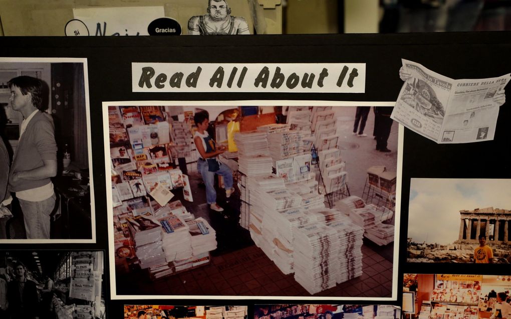 Huge stacks of newspapers used to be dropped off and sold at First and Pike News. (Alan Berner / The Seattle Times)