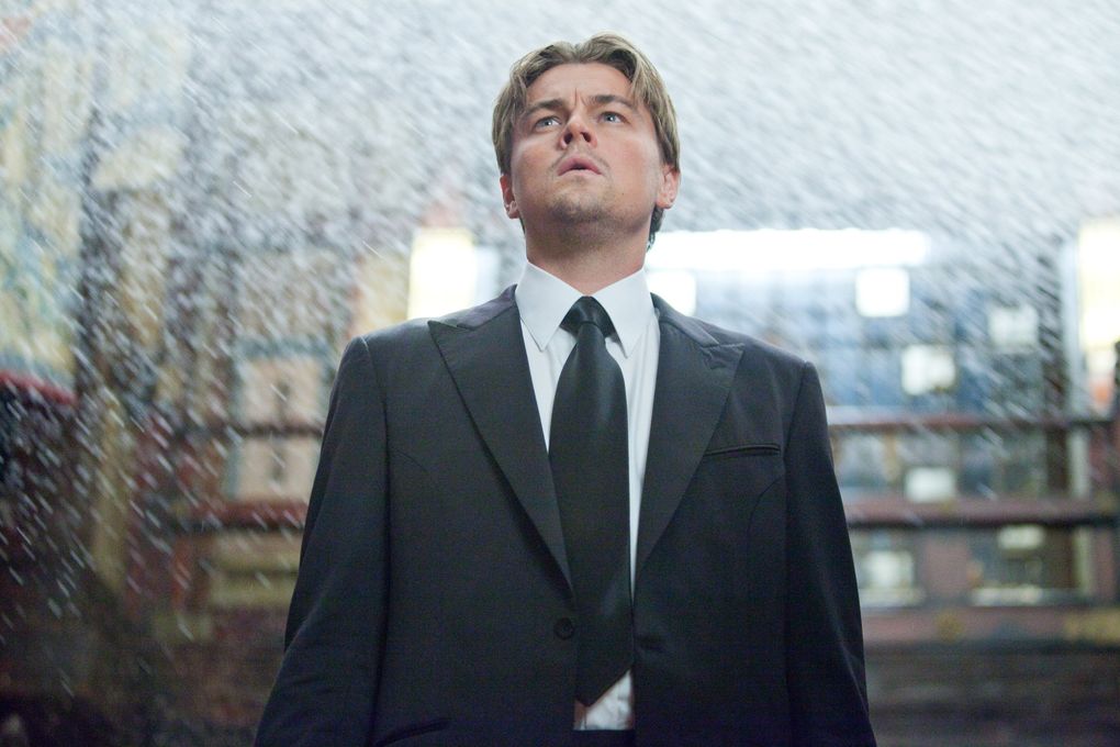 Leonardo DiCaprio stars in Christopher Nolan’s “Inception,” a mind-bending, time-stretching thrill of a movie. (Melissa Moseley / Warner Bros. Pictures)