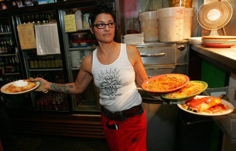Server Bella Biagio used to sling tacos and tequilas at Mama’s Mexican Kitchen. The colorful server had a no nonsense attitude and she sports several tattoos on her taut arms, resulting from a former boxing career.