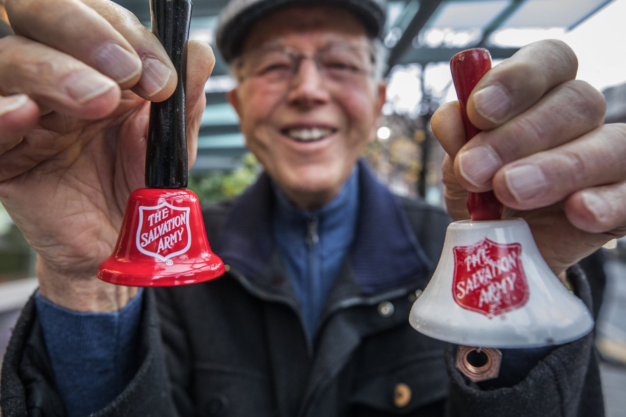 Bell Rinker Red Salvation Army Bell Ringer Christmas Figurines