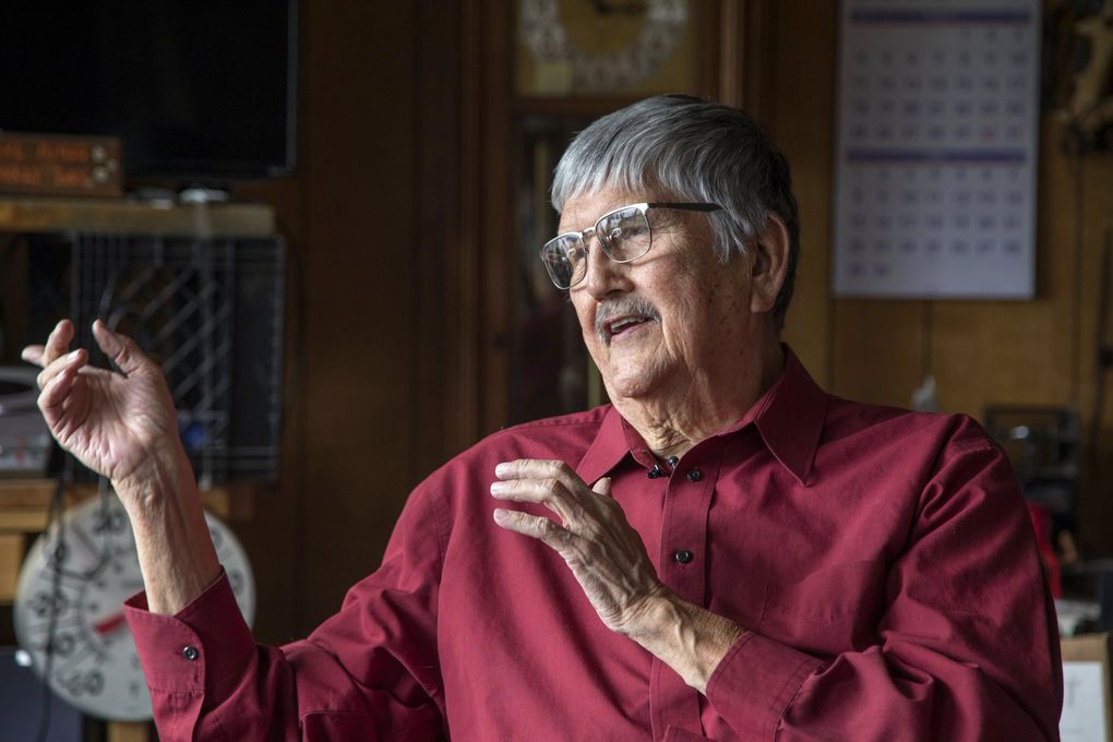 Bill James, traditional chief of the Lummi Nation, successfully helped lead his tribe’s fight against the largest coal port in North America proposed at Cherry Point. (Steve Ringman / The Seattle Times, 2018)