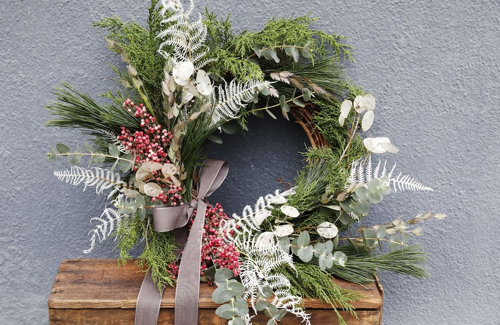 Forage in your garden to create a one-of-a-kind winter wreath
