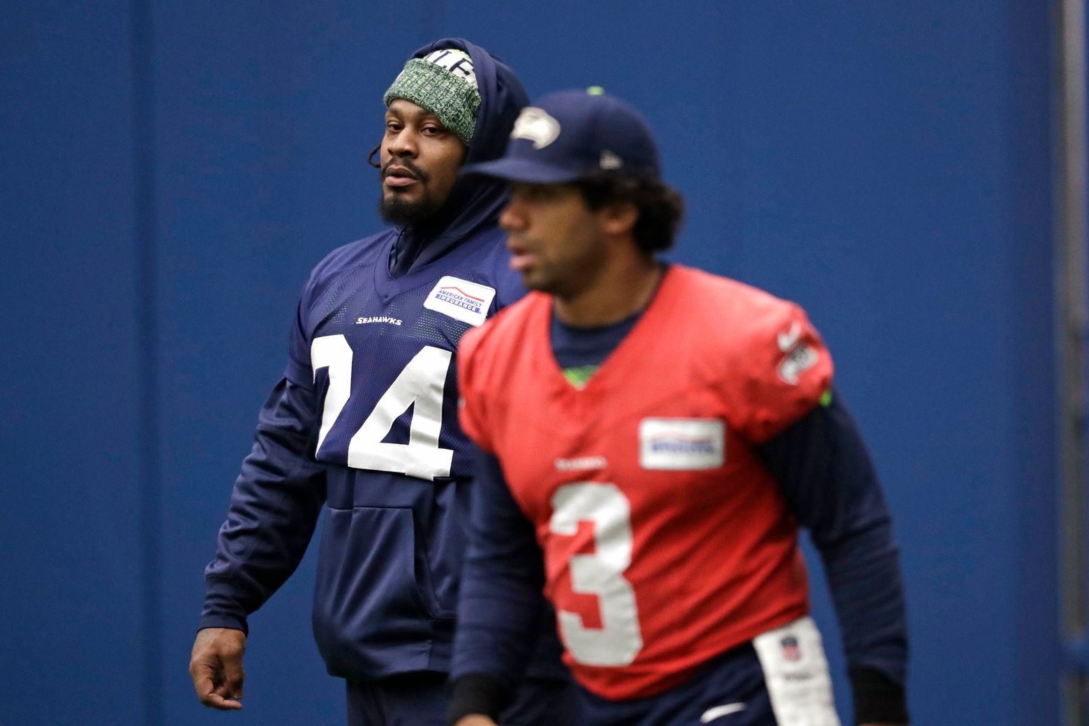 Marshawn Lynch returns to Seahawks practice as Seattle ramps up