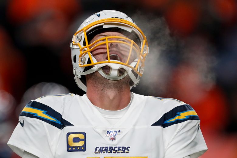 Philip Rivers Los Angeles Chargers Quarterback v Denver Broncos 2019 Images