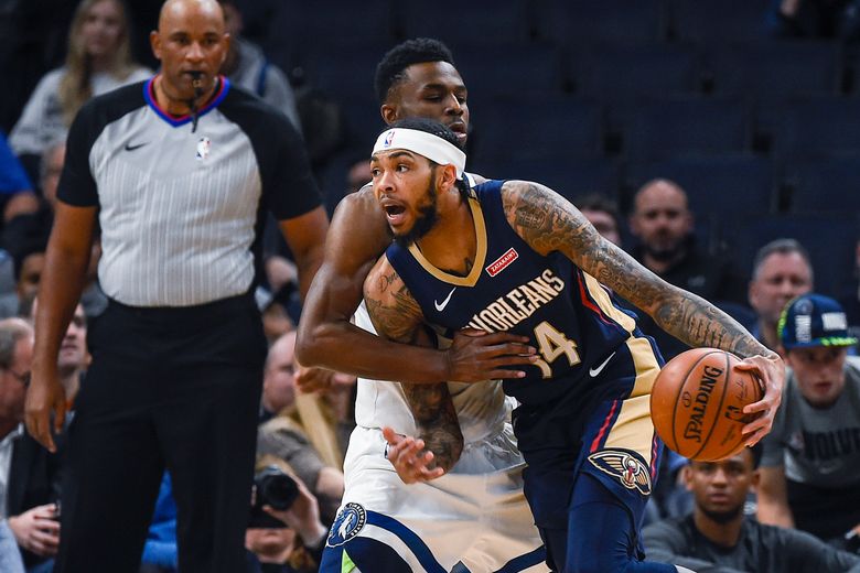 New Orleans Pelicans Brandon Ingram dribbles during the first half