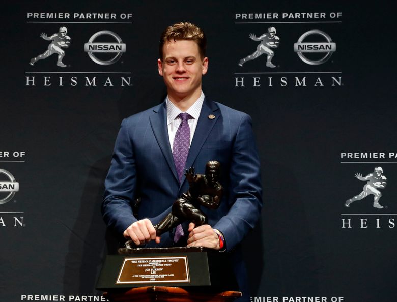 LSU quarterback (and former Ohio State Buckeye) Joe Burrow wins the 2019  Heisman Trophy 