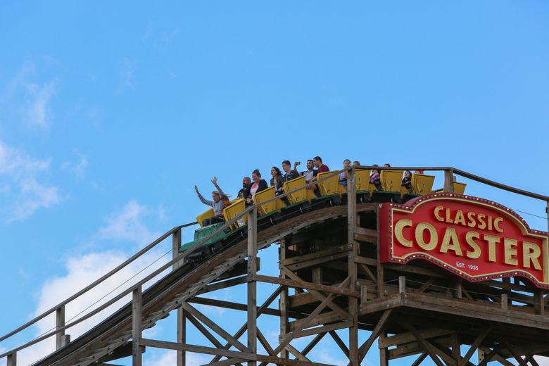 Roller coaster stuck on tracks at Washington State Fair