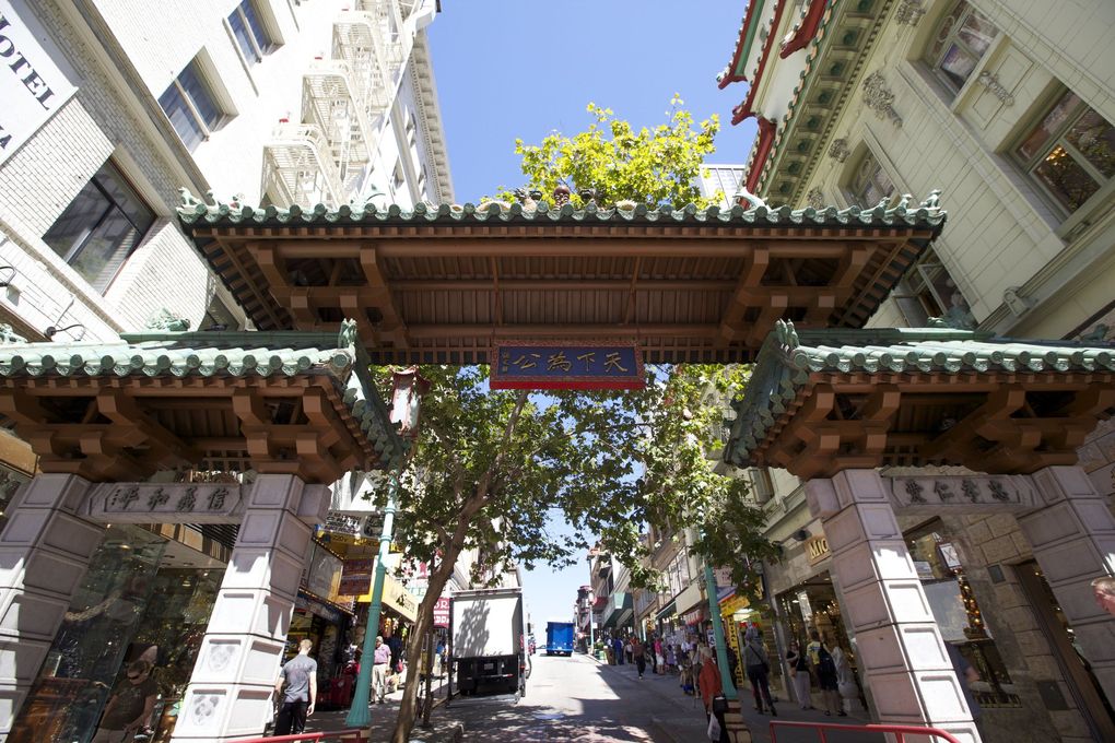 A view of the Dragon’s Gate in San Francisco’s Chinatown, where Bruce Lee was born in 1940. (Scott Chernis / San Francisco Travel Association)