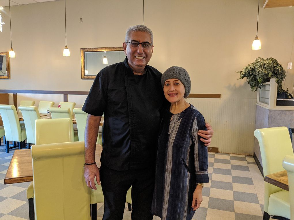 Naseeruddin Chishti and Tina Tjintawati opened Kent’s Maza Grill in 2011. They specialize in halal meat with Pakistani flavors. (Jackie Varriano / The Seattle Times)