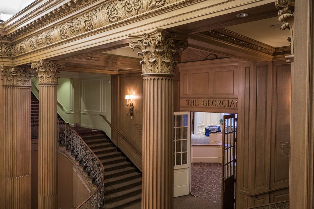 The Georgian Room off the lobby will be renamed after the renovation of the Fairmont Olympic Hotel. (Steve Ringman / The Seattle Times)
