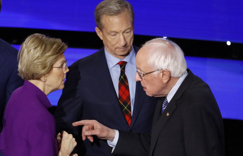 ‘you Called Me A Liar Warren Told Sanders Post Iowa Debate The Seattle Times 