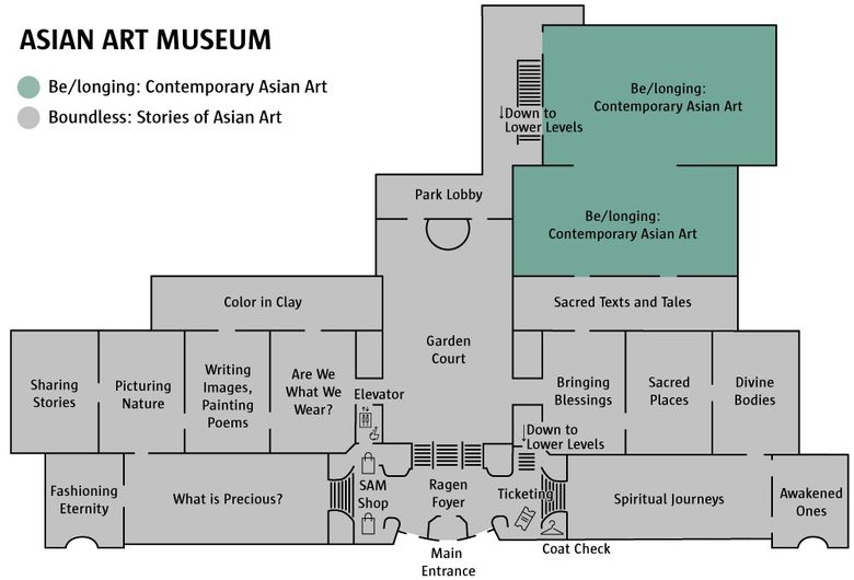 The floorplan of the renovated Seattle Asian Art Museum. (Courtesy of Seattle Art Museum)