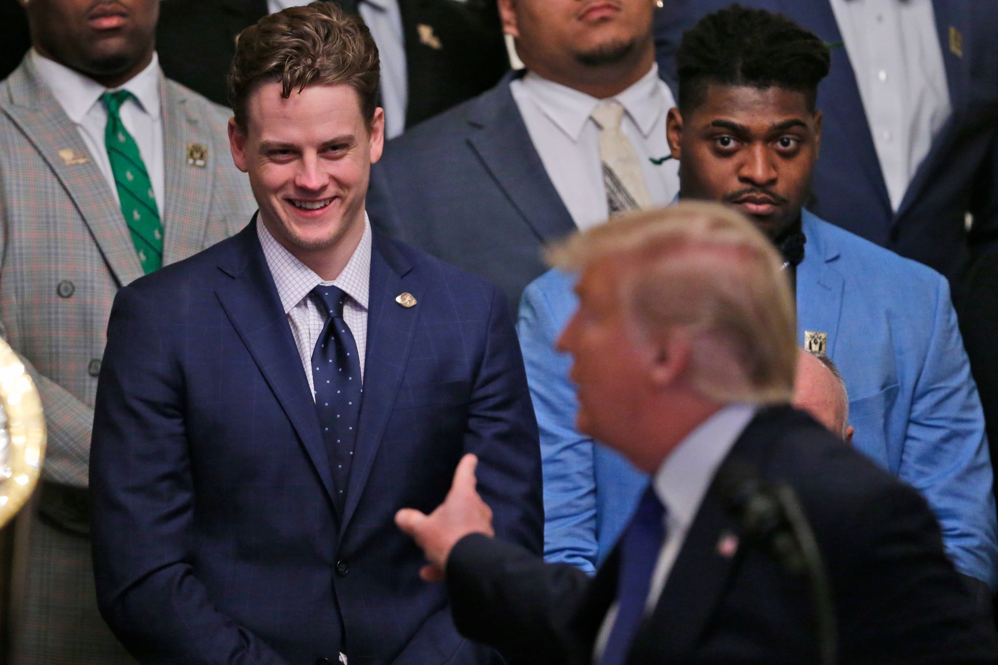 Trump Invites LSU Players Into Oval Office [VIDEO]