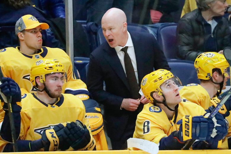Bruins beat Predators 6-2 to spoil Hynes' debut as coach | The Seattle Times
