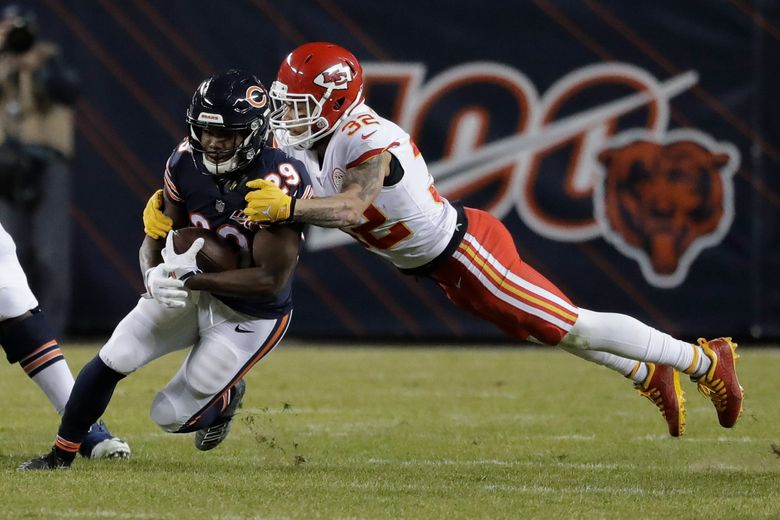 Kansas City Chiefs strong safety Tyrann Mathieu (32) runs off the