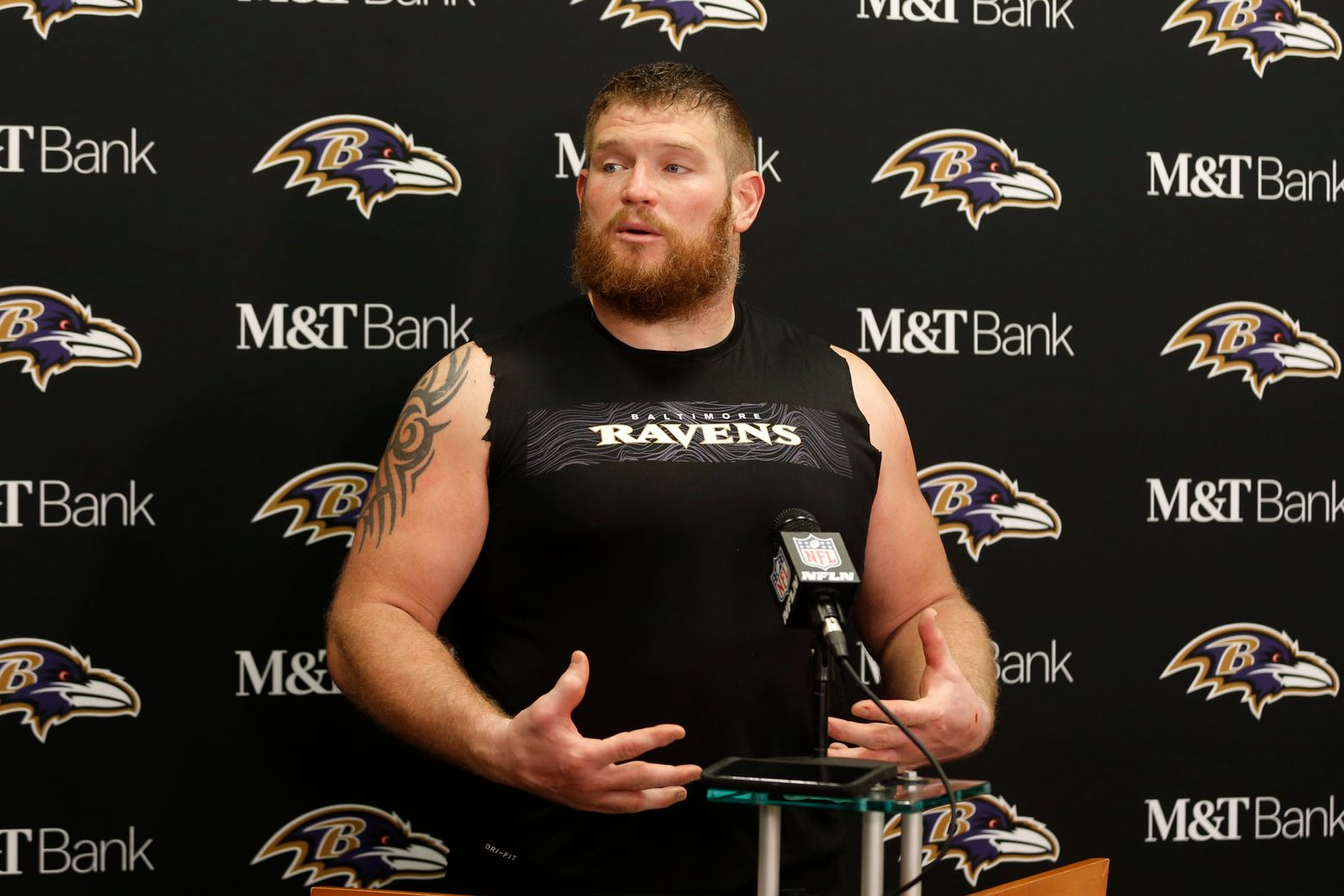 Ravens' Marshal Yanda: Titans' Jeffery Simmons spit in my face