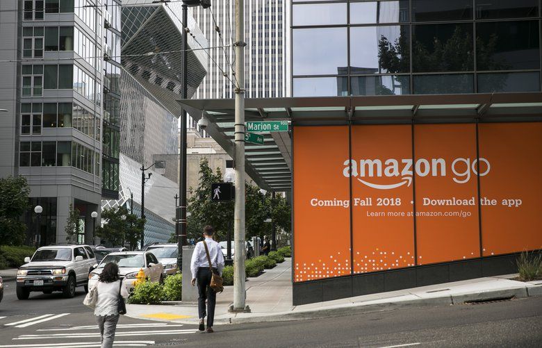 Amazon Go is preparing to open its second location in Downtown Seattle at Fifth Avenue and Marion Street in the Madison Centre building. The Seattle Public Library is seen in the background just north on Fifth Avenue.


Store photographed Thursday August 23, 2018. 207528
