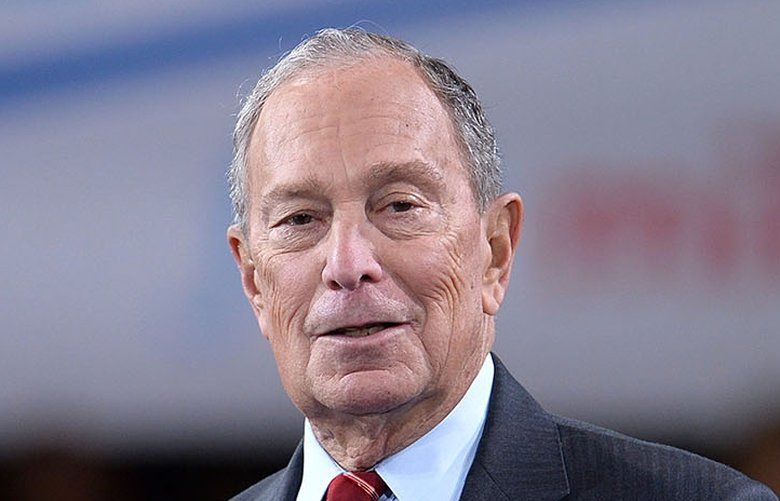 Democratic presidential candidate Michael Bloomberg speaks to supporters during a “Women for Mike 2020” campaign rally at the Sheraton Hotel in New York on January 15, 2020. (Anthony Behar/Sipa USA/TNS) 1574596 1574596