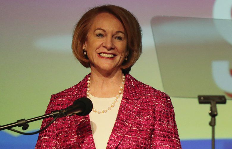 Seattle Mayor Jenny Durkan delivers her third annual State of the City speech, Tuesday, Feb. 18, 2020 in Seattle. 213029