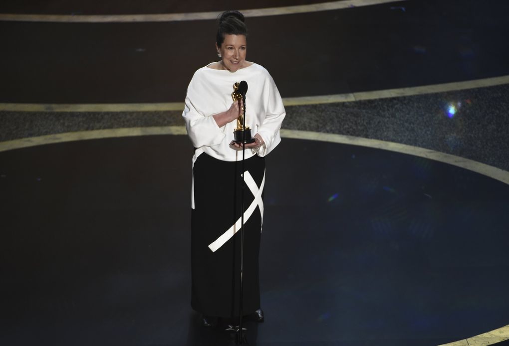 Jacqueline Durran accepts the award for best costume design for “Little Women” at the Oscars on Sunday, Feb. 9, 2020, at the Dolby Theatre in Los Angeles. (AP Photo/Chris Pizzello) CADC253 CADC253 (Chris Pizzello / Chris Pizzello/Invision/AP)