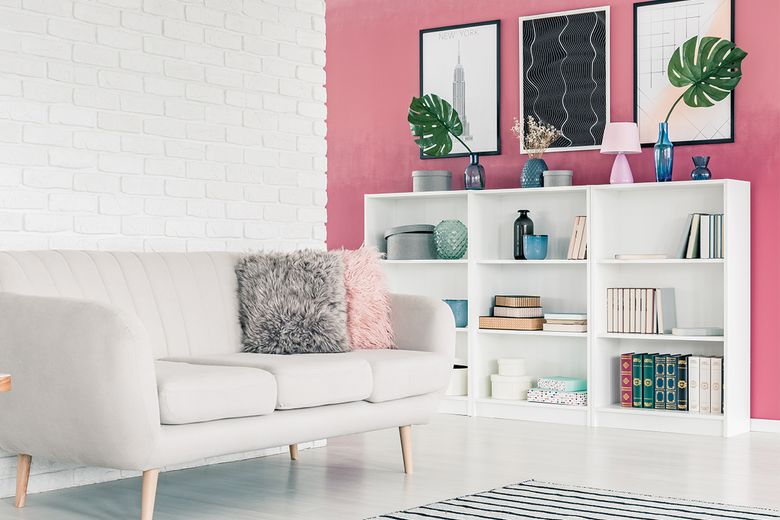 HOME TOUR  Ever consider pink walls for the living room?