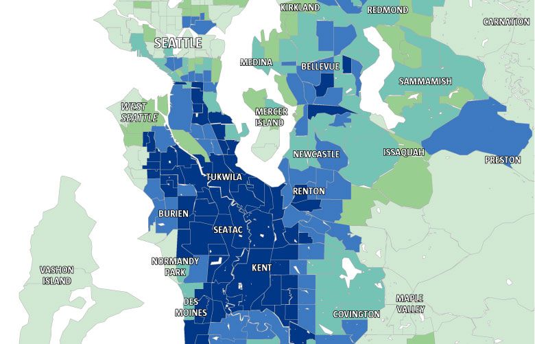 Maps of King County demographics - King County, Washington