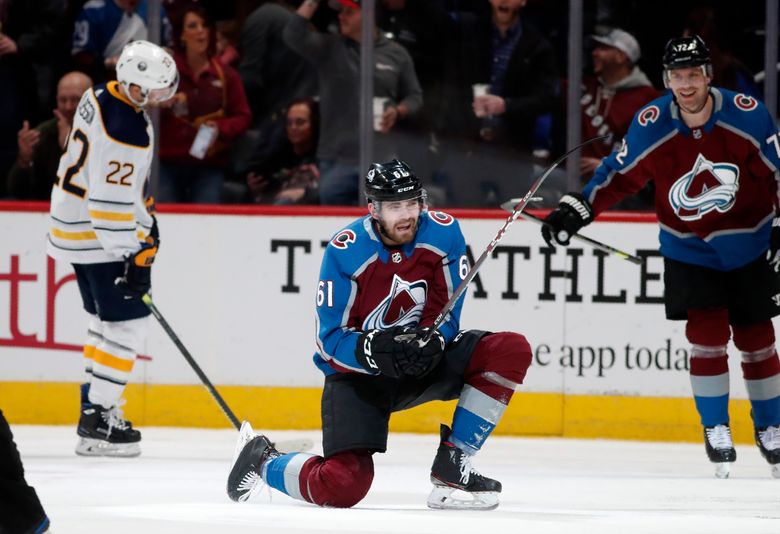 Compher, Francouz lead Avalanche to 3-2 win over Sabres | The Seattle Times