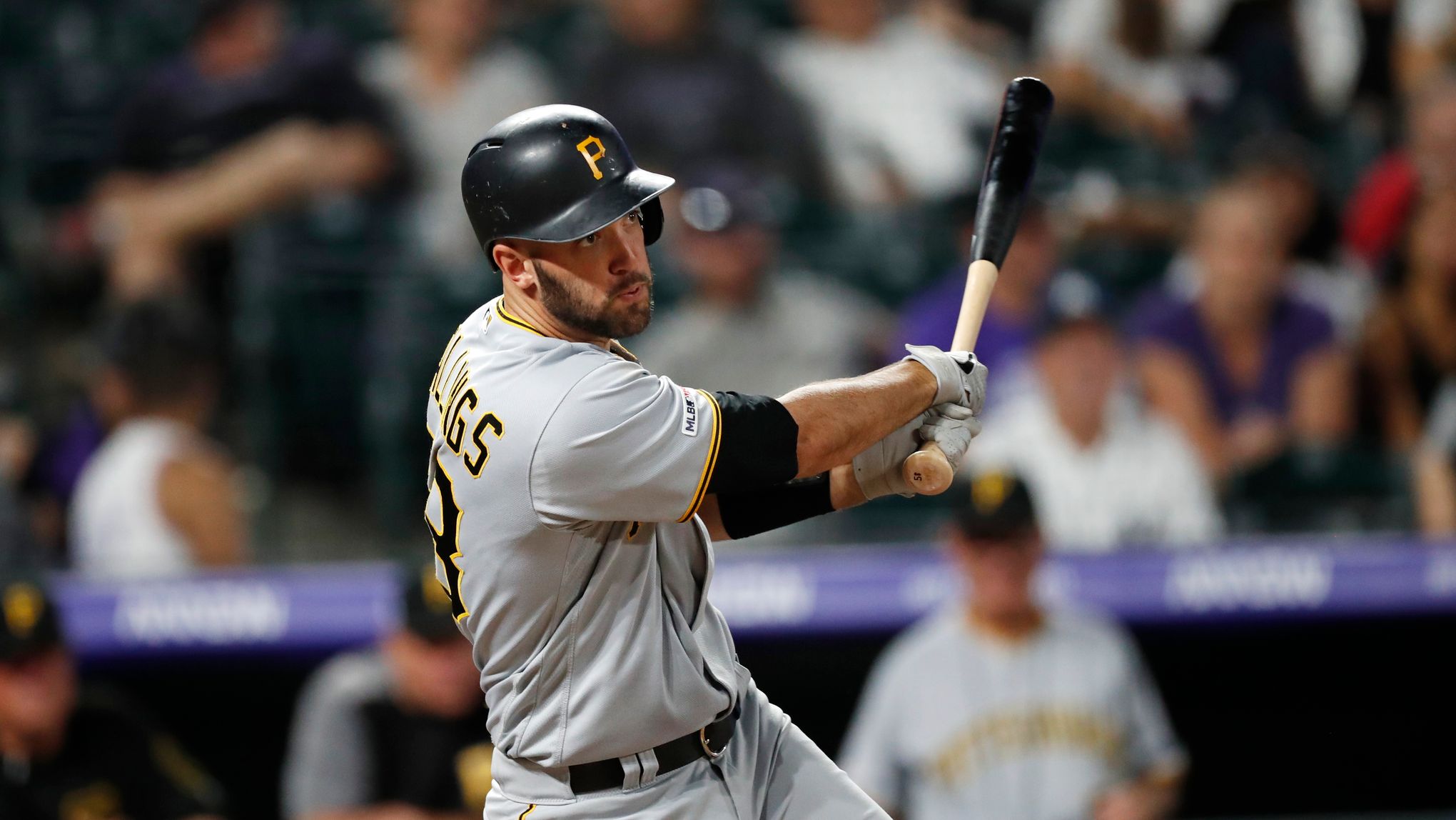 Catcher Francisco Cervelli of the Pittsburgh Pirates acknowledges