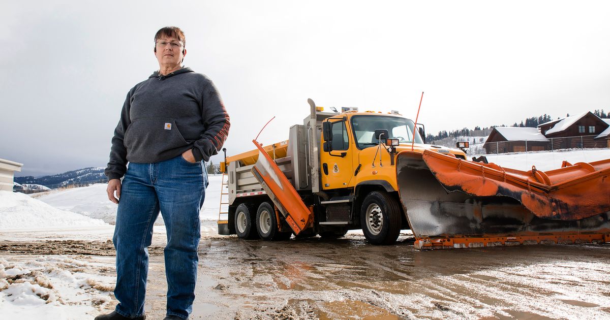 Lone woman on Wyoming snow plow team enjoys helping people The