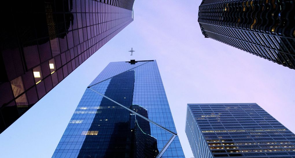 The F5 Tower was closed Monday for cleaning after an employee was exposed to the coronavirus but tested negative for the COVID-19 illness.(Erika Schultz / The Seattle Times, file)