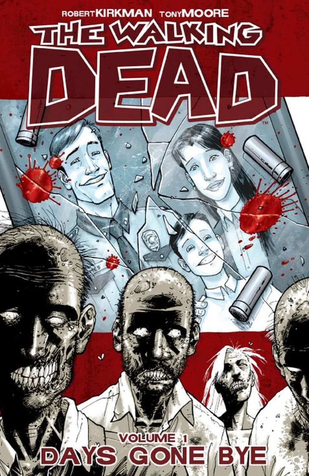 A cover of “The Walking Dead” by Robert Kirkman and Tony Moore, which has been adapted for television, video games and more. (Courtesy of Image Comics)