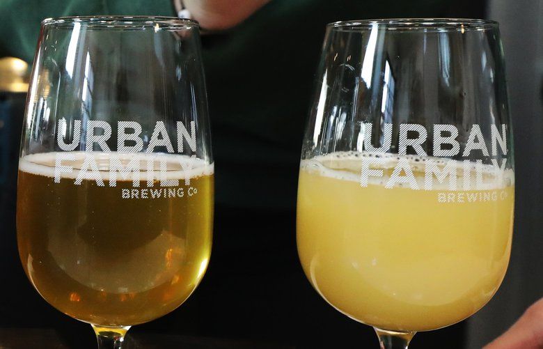 A flight of four 5-ounce craft beers are poured to be carried in this custom-made French oak barrel stave.

Andy Gundel and his Urban Family Brewing Co. in Ballard.

Friday Feb 28, 2020 213117