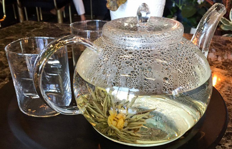 The blooming tea was fun to watch and had a delicate taste.