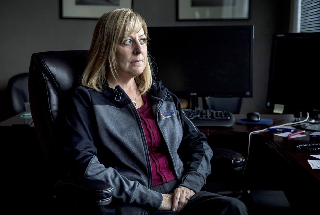 Grant County Health District Administrator Theresa Adkinson is, along with others on her small team, helping respond to the recent COVID-19 case in Grant County. “Public health is underfunded, ” Adkinson says. In recent weeks, she has had to divert staff from other work, such as maternal health, to focus on the coronavirus. Adkinson says public health has been underfunded since the 1990s, which makes responding to this outbreak more difficult for public health departments.
(Amanda Snyder / The Seattle Times)