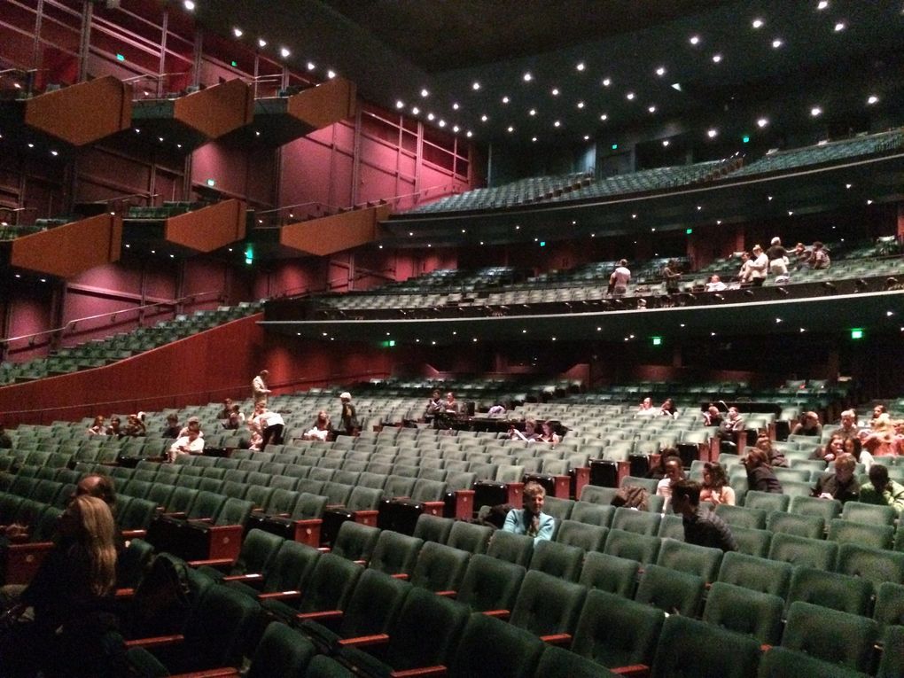 A nearly empty McCaw Hall during the dress rehearsal for Pacific Northwest Ballet’s “One Thousand Pieces” and “Empire Noir.” (Moira Macdonald / The Seattle Times)