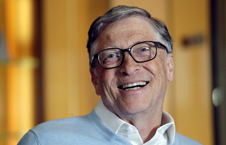 In this Feb. 1, 2019, Bill Gates smiles while being interviewed in Kirkland, Wash. Bill and Melinda Gates are pushing back against a new wave of criticism about whether billionaire philanthropy is a force for good. The couple, whose foundation has the largest endowment in the world, said theyâ€™re not fazed by recent blowback against wealthy giving, including viral moments at the World Economic Forum and the shifting political conversation about taxes and socialism. (AP Photo/Elaine Thompson)