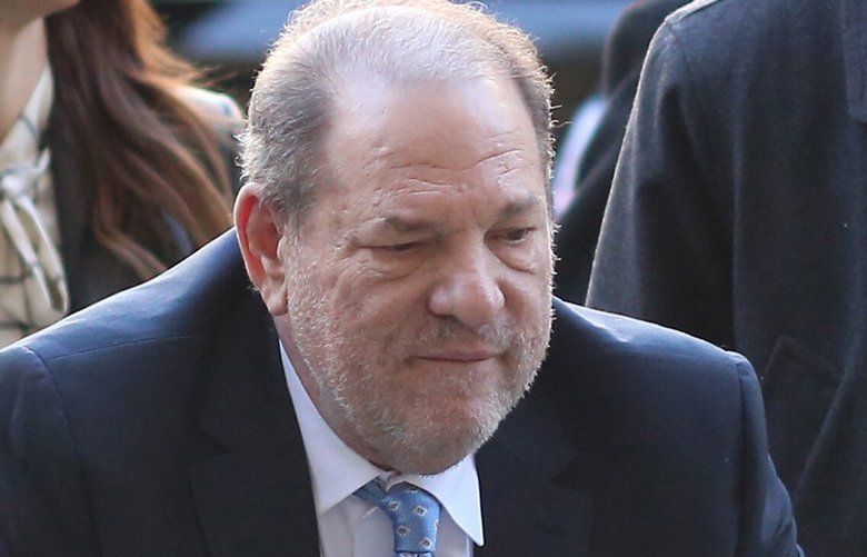 Harvey Weinstein arrives at Manhattan Criminal Court with his attorneys on Feb. 24, 2020. Weinstein is headed back to jail after spending almost a week in a Manhattan hospital. (Alec Tabak/New York Daily News/TNS) 1606965 1606965