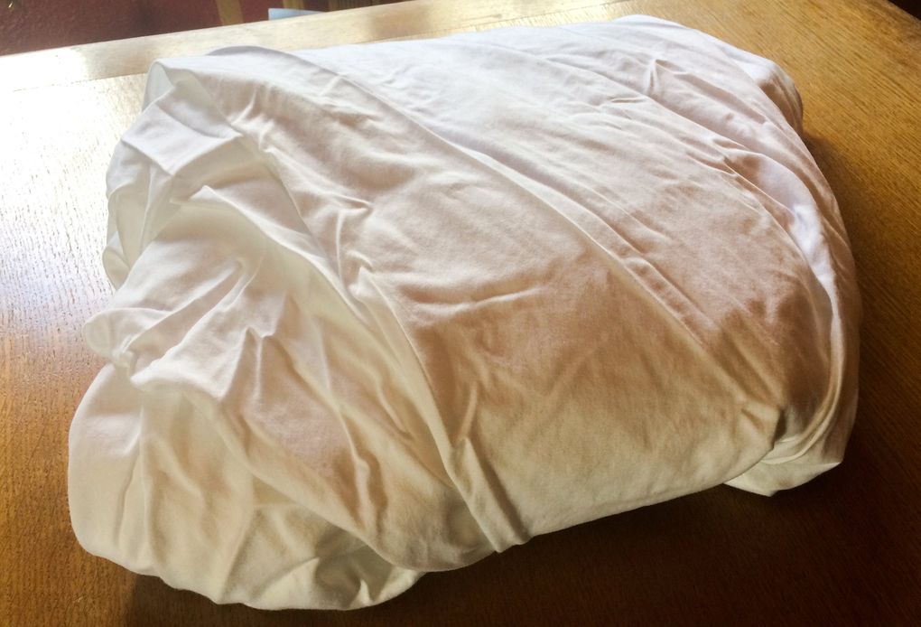Sadly, this “folded” fitted sheet is not the “before” photo. (Moira Macdonald / The Seattle Times)